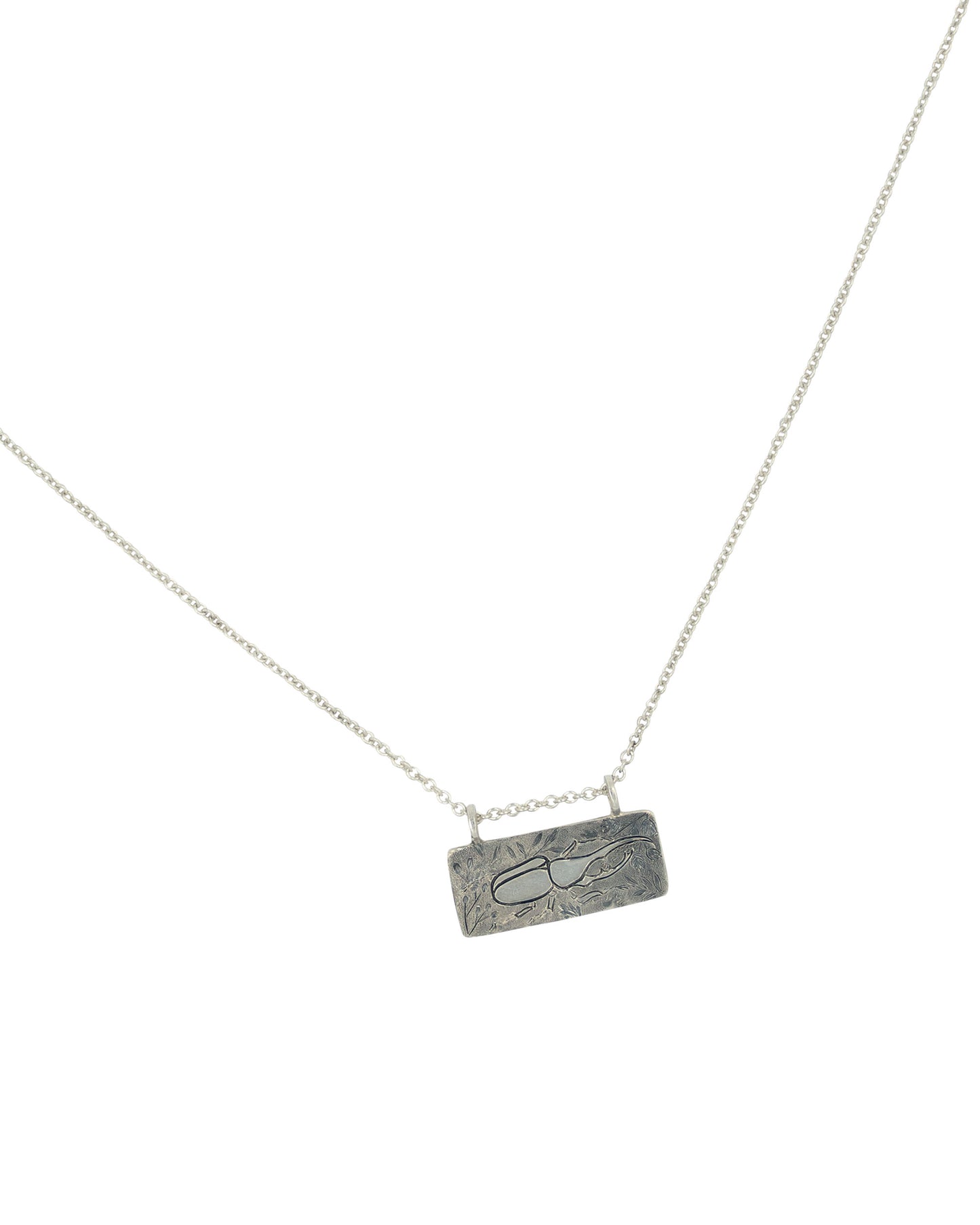 Collana con ciondolo Scarabeo Ercole e fogliame