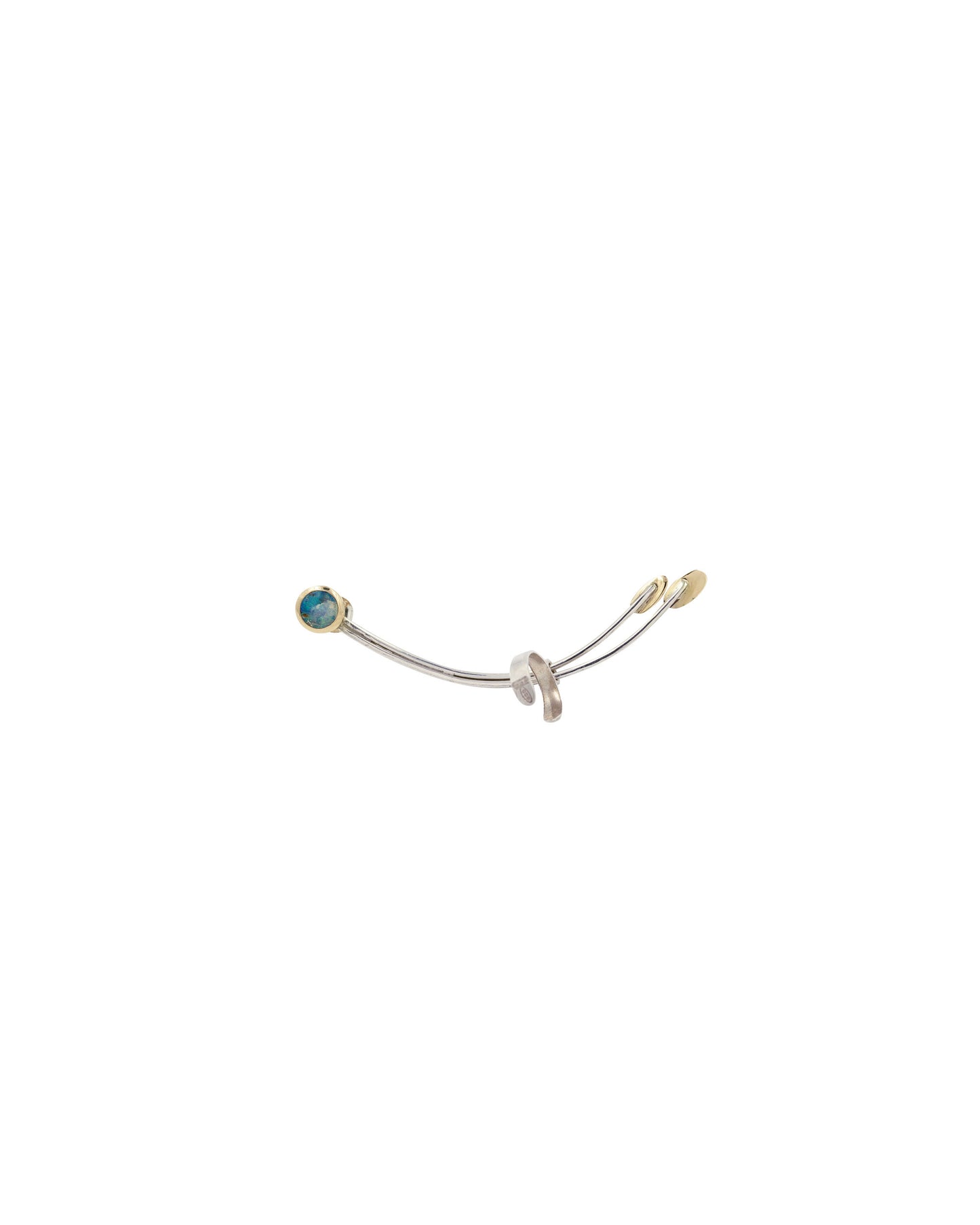 Orecchini ear cuf con opali boulder