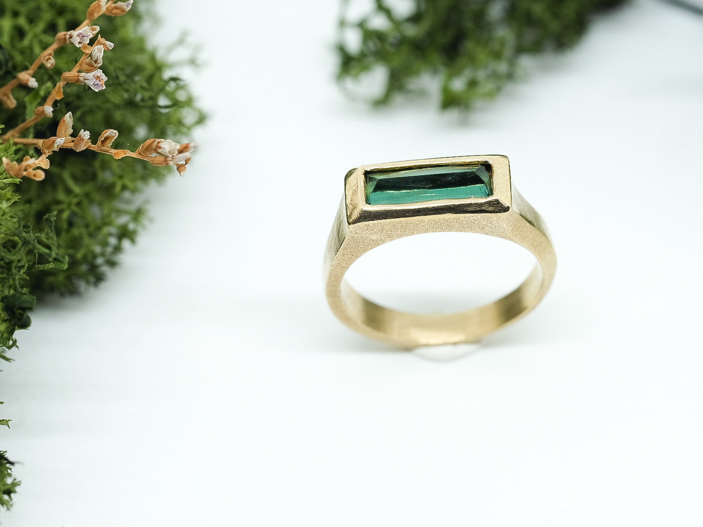 Anello tormalina verde