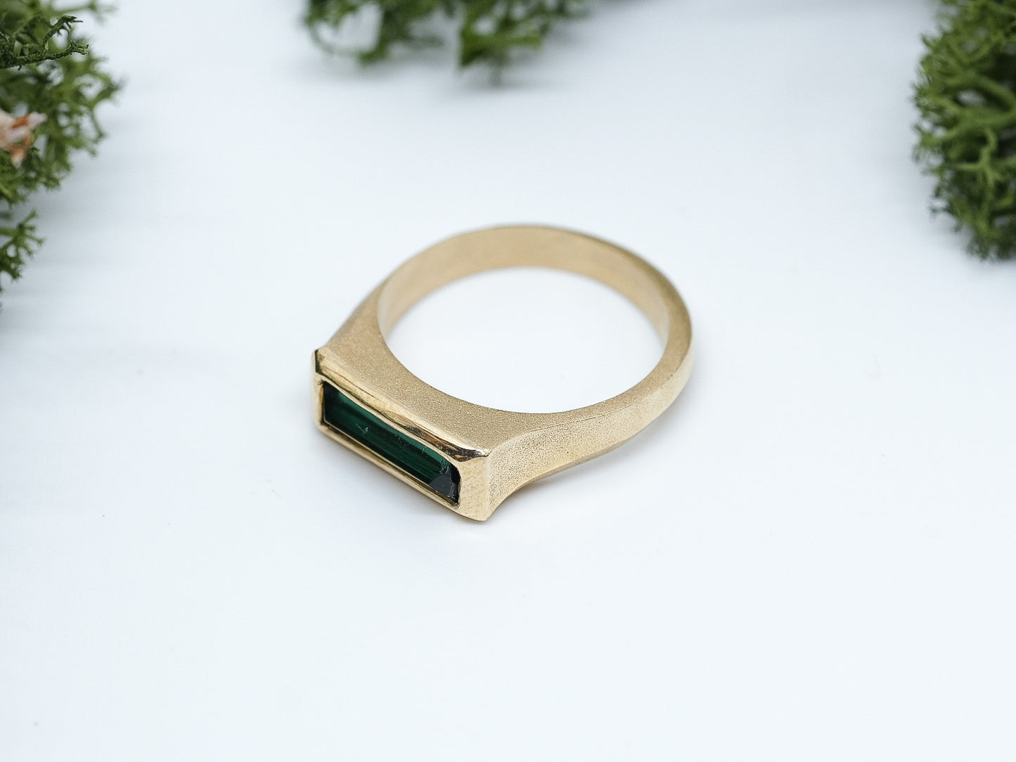 Anello tormalina verde