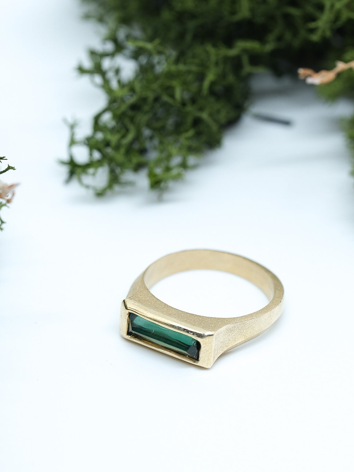 Anello tormalina verde