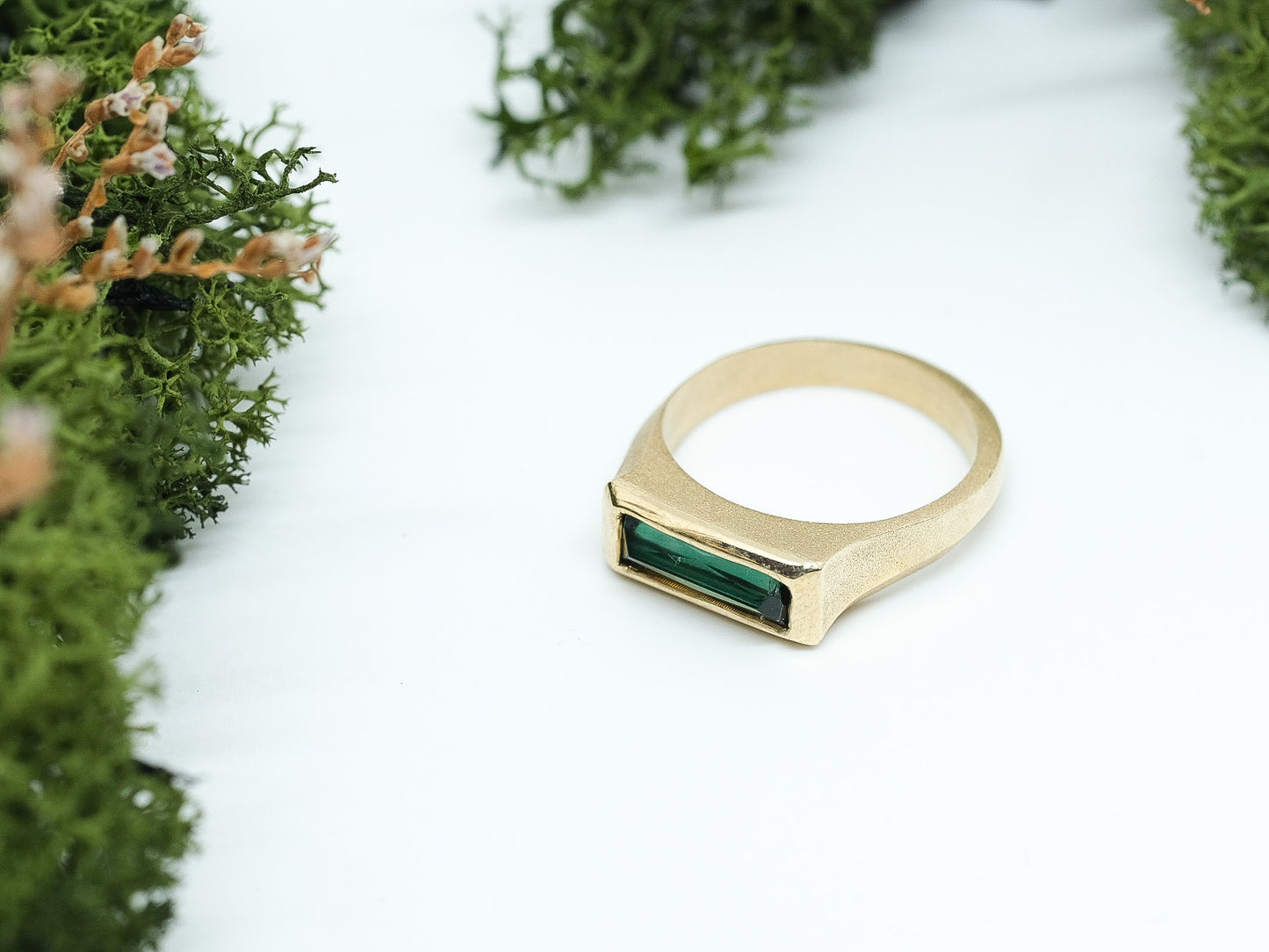 Anello tormalina verde