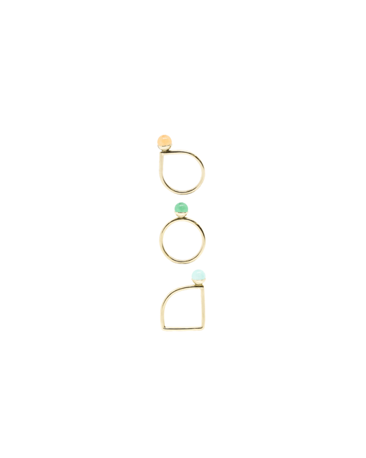 Single bronze Geometry ring
