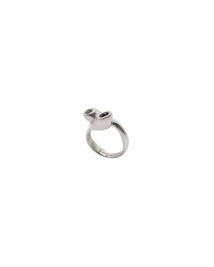 Disamara silver ring with two gems