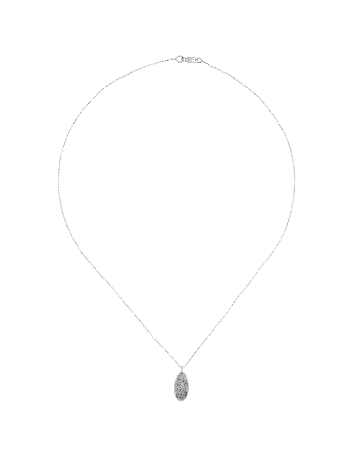 Moth and fuchsia pendant