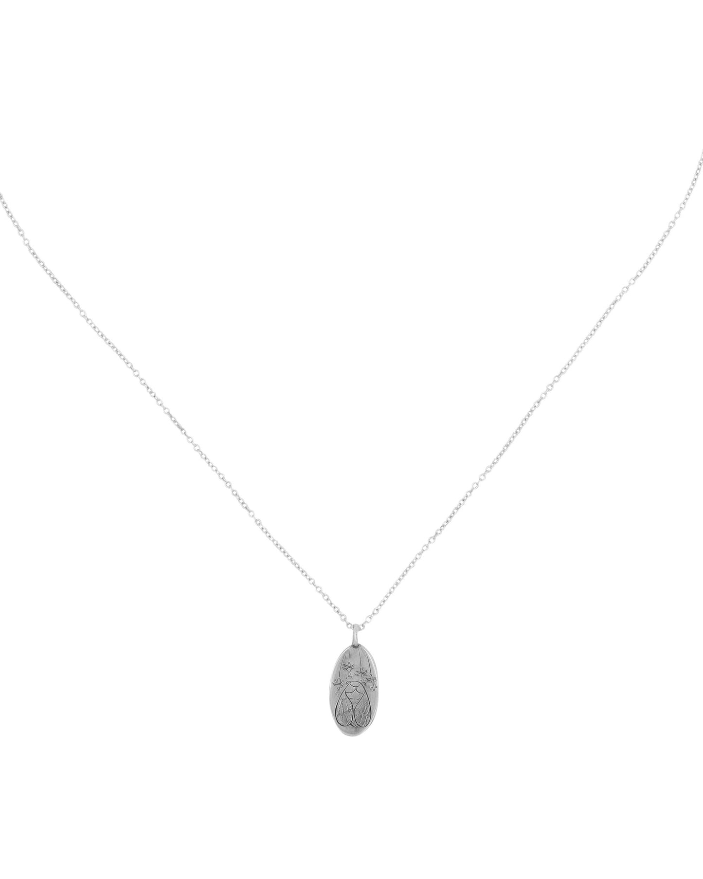 Moth and fuchsia pendant