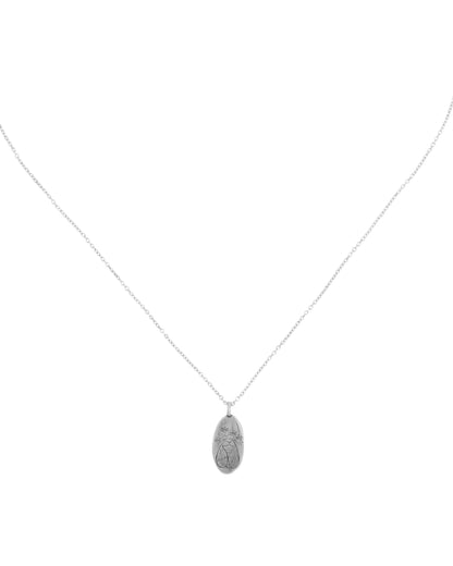 Moth and fuchsia pendant