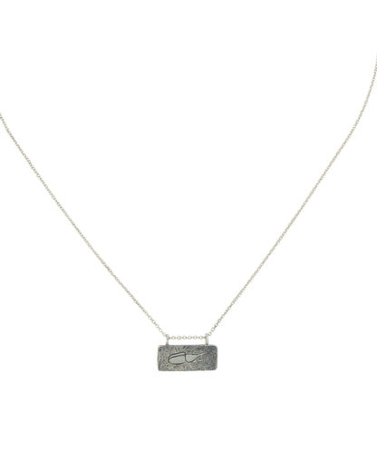Collana con ciondolo Scarabeo Ercole e fogliame