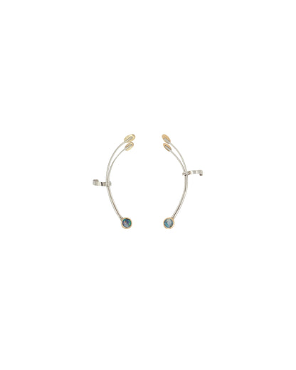 Orecchini ear cuf con opali boulder