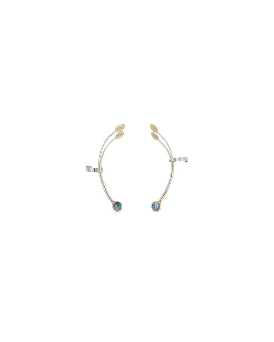 Orecchini ear cuf con opali boulder