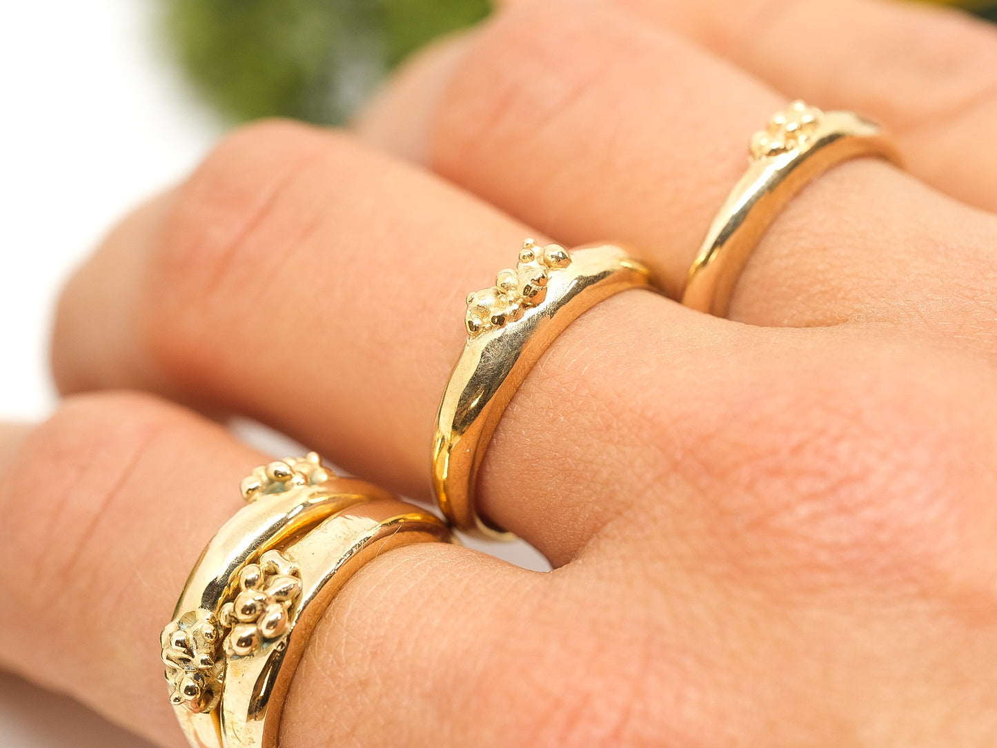 Bronze caviar rings