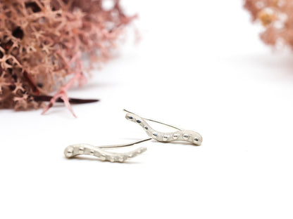 Climber dot earrings
