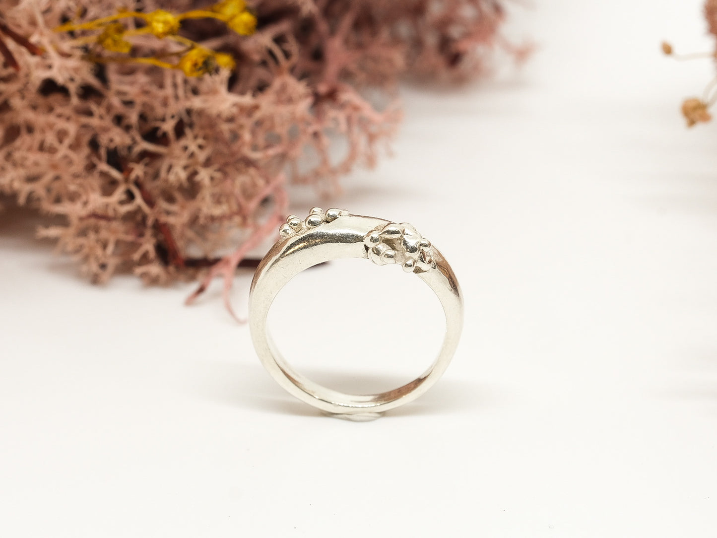 Silver Caviar Ring 